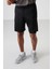 Tommy Life Siyah Polyester Kalın Yumuşak Comfort Fit Erkek Şort - 81273 4