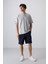 Taş Pamuklu Kalın Yüzeyi Dokulu Oversize Fit Basic Erkek T-Shirt - 88339 2