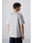 Taş Pamuklu Kalın Yüzeyi Dokulu Oversize Fit Basic Erkek T-Shirt - 88339 5