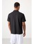 Siyah Logo Baskılı Standart Kalıp Polo Yaka Aktif Spor Erkek T-Shirt - 88252 5