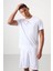 Tommy Life Beyaz Polyester Nefes Alan Dokulu Ince Esnek Standart Fit Erkek Performans T-Shirt - 88384 5