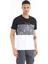 Siyah Renk Geçişli Baskı Detaylı O Yaka Standart Kalıp Erkek T-Shirt - 88177 4