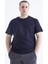 Lacivert Basic Kısa Kol O Yaka Büyük Beden Erkek T-Shirt - 88072 1