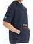 Lacivert Kanguru Cepli Yazı Nakışlı Kapüşonlu Erkek T-Shirt - 88195 4
