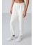 Ekru Cepli Yüksek Bel Rahat Form Lastik Paça Kadın Eşofman Alt - 94583 2