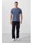 Petrol Erkek Basic Kısa Kol Standart Kalıp O Yaka T-Shirt - 87911 2