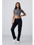 Lacivert Kadın Yüksek Bel Cepli Slim Fit Klasik Paça Eşofman Alt - 94185 1