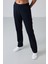 Lacivert Kadın Yüksek Bel Cepli Slim Fit Klasik Paça Eşofman Alt - 94185 4