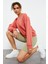 Tommy Life Pudra Kadın Basic Rahat Form O Yaka Kadın Sweatshirt-97114 3