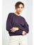 Tommy Life Mor Kadın Basic Rahat Form O Yaka Kadın Sweatshirt-97114 3