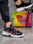 Unisex Bantlı Faylon Taban Çocuk Spor Ayakkabı-Siyah-Oranj 1