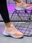 Unisex Çocuk Bağcıklı Poli Taban Triko Spor Ayakkabı-Pudra-Lila 2