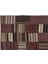 Kırmızı Patchwork Etnik Modern Desenli Yün Hav Toz Vermez Leke Tutmayan Salon Yolluk Mutfak El Dokuma Halı 1