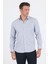 Koyu Lacivert Uzun Kol Yarım Italyan Yaka Cepsiz Easy To Iron Slim Fit Esnek Gömlek 1004250227 3