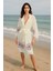 Plaj Giyim Ince ve Dökümlü Keten Bornoz Kaftan Kimono 1
