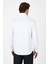 Beyaz Uzun Kol Sert Yaka Cepsiz Slim Fit %100 Pamuk Gömlek 1004250266 5