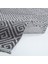 Antrasit Geometrik Etnik Modern Desenli Hav Vermeyen Leke Tutmayan Kolay Temizlenen Yumuşak Makine Salon Yolluk Mutfak Halı 2