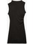 Slim Fit Drape Detaylı Dik Yaka Kolsuz Mini Elbise 2