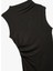 Slim Fit Drape Detaylı Dik Yaka Kolsuz Mini Elbise 3