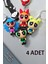 Powerpuff Girls Anahtarlık ve Çanta Süsü 4 Adet (Buttercup, Blossom, Bubbles ve Blisstina) 1