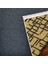Geometrik Sarı Pamuk Dikdörtgen Modern Desenli Pamuk Makinada Yıkanabilir Hav Toz Vermez Leke Tutmayan Kaymaz Taban Dijital Makine Baskı Salon Yolluk Mutfak Halı 5
