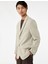 Pike Kumaş Uzun Kollu Kapaklı Cep Detaylı Düğmeli Slim Fit Mono Yaka Blazer Ceket 2
