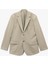 Pike Kumaş Uzun Kollu Kapaklı Cep Detaylı Düğmeli Slim Fit Mono Yaka Blazer Ceket 3