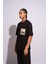 Erkek Oversize T-Shirt 104 Siyah 4
