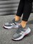 Unisex Çocuk Bağcıklı Poli Taban Triko Spor Ayakkabı-Füme-Beyaz 3
