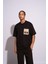 Erkek Oversize T-Shirt 104 Siyah 5