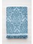 2 Parça Jakarlı Banyo Havlu Takımı &#37;100 Pamuklu 90X150 cm Arden Mavi 2