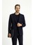 Slim Fit Dar Kesim Kruvaze Ceket 3