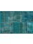 Atina Turkuaz Eskitme Yün Modern Desenli Yün Hav Toz Vermez Leke Tutmayan Salon Yolluk Mutfak El Dokuma Halı 4