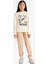 Kız Çocuk Pijama Takımı Baskılı Uzun Kollu Üst Desenli Uzun Alt F6216A825WN 1