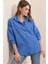 3900 Oversize Uzun Basic Gömlek - B.mavi 2