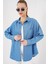 Oversize Kot Gömlek 20280 - Mavi 1