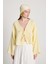 Sarı Müslin Kumaş Önden Bağlamalı Bluz 27355 2