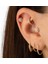 Dokuz Taşlı Çiçek Tragus Piercing 1