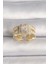 Pirinç Gold Renk Ayarlanabilir Baget Zirkon Taş Model Kadın Yüzük - TJ-BYK3589 1