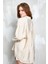 Bej Modal Kumaş Oversize Gömlek/şort Alt-Üst Takım 27376 5