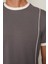 Kül Regular Fit Bisiklet Yaka Erkek T-Shirt E1009 3