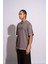 Erkek Oversize T-Shirt L'art Gri 3