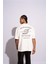 Erkek Oversize T-Shirt Hotel De Narcos Beyaz 3