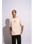Erkek Oversize T-Shirt Mandela Bej 5
