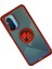 Xiaomi Redmi K40 Kılıf Montreal Yüzüklü Silikon Kapak - Kırmızı - BRNTEK3564-4030 2