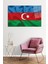 Azerbaycan Respublikası Bayrağı Cam Tablo, Darbelere Dayanıklı Kırılmaz Cam, Hediyelik 2