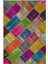 Iskece Bej Patchwork Etnik Modern Desenli Yün Hav Toz Vermez Leke Tutmayan Salon Yolluk Mutfak El Dokuma Halı 1