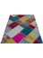 Iskece Bej Patchwork Etnik Modern Desenli Yün Hav Toz Vermez Leke Tutmayan Salon Yolluk Mutfak El Dokuma Halı 3