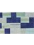 Mavi Patchwork Etnik Modern Desenli Yün Hav Toz Vermez Leke Tutmayan Salon Yolluk Mutfak El Dokuma Halı 3