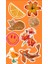 Turuncu Temalı Dekoratif Sticker Seti – Eğlenceli ve Renkli Tasarımlar (8’li Set) 1